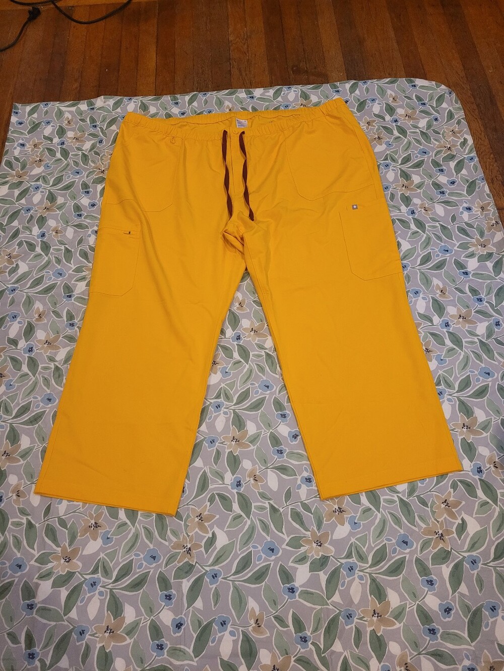 FIGS Technical Collection Size 6XL Petite Golden Yellow Scrub Pants Drawstring